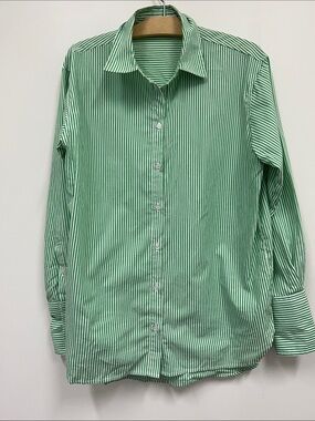 Na-Kd Green Stripe Button-Down Shirt size 36